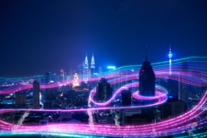 Smart city big data connection technology concept . - image iStock-1203720706-300x200 on https://gcs-international.com